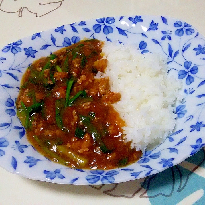 ニラとひき肉のあんかけご飯＋＋